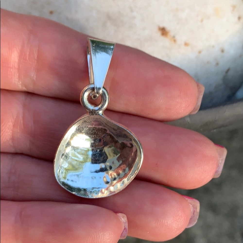 Vintage Sterling Silver Taxco Sea Shell Pendant - Picture 4 of 11